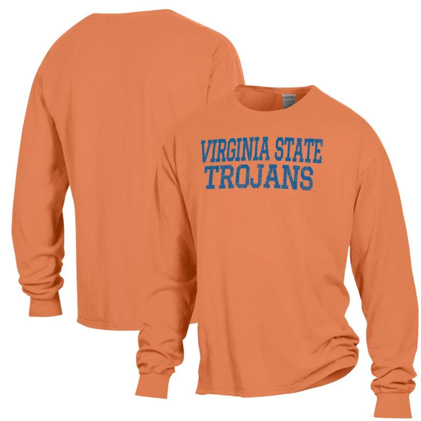 NCAA Virginia State Trojans Stack Garment Dyed Long Sleeve T-Shirt
