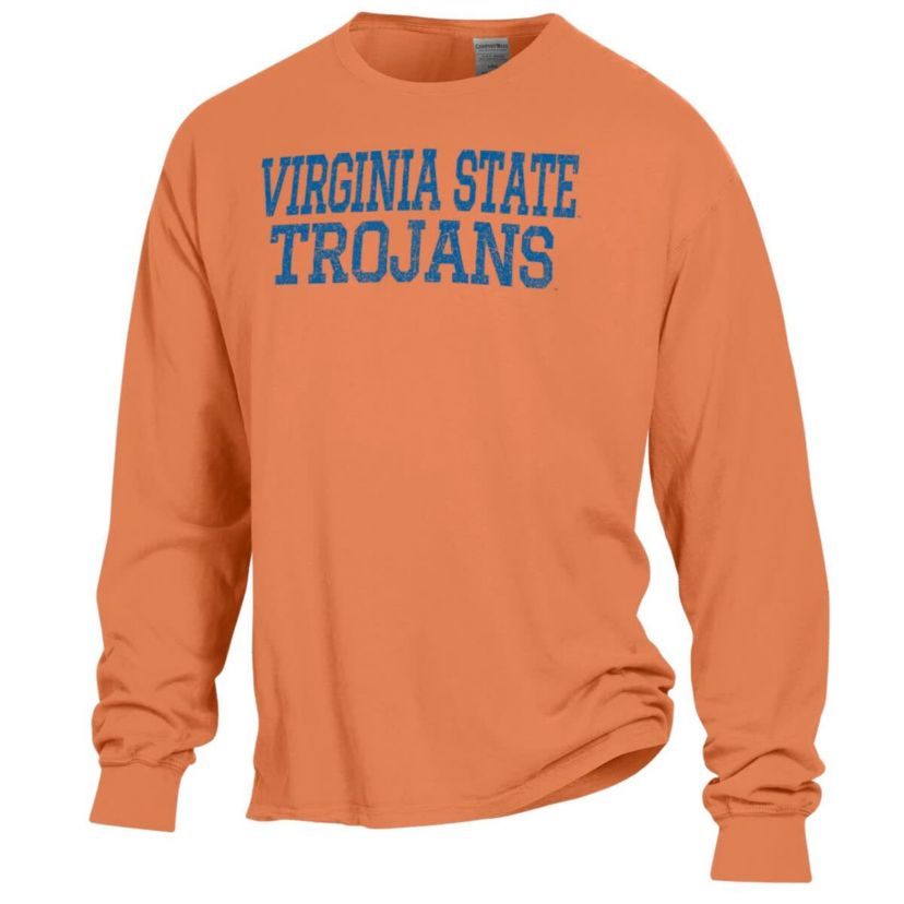 NCAA Virginia State Trojans Stack Garment Dyed Long Sleeve T-Shirt
