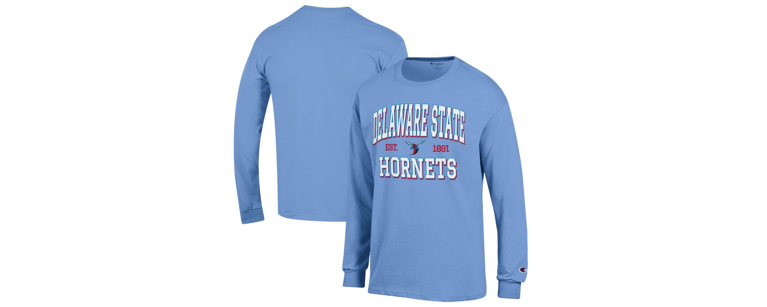 NCAA Light Delaware State Hornets Jersey Est. Date Long Sleeve T-Shirt