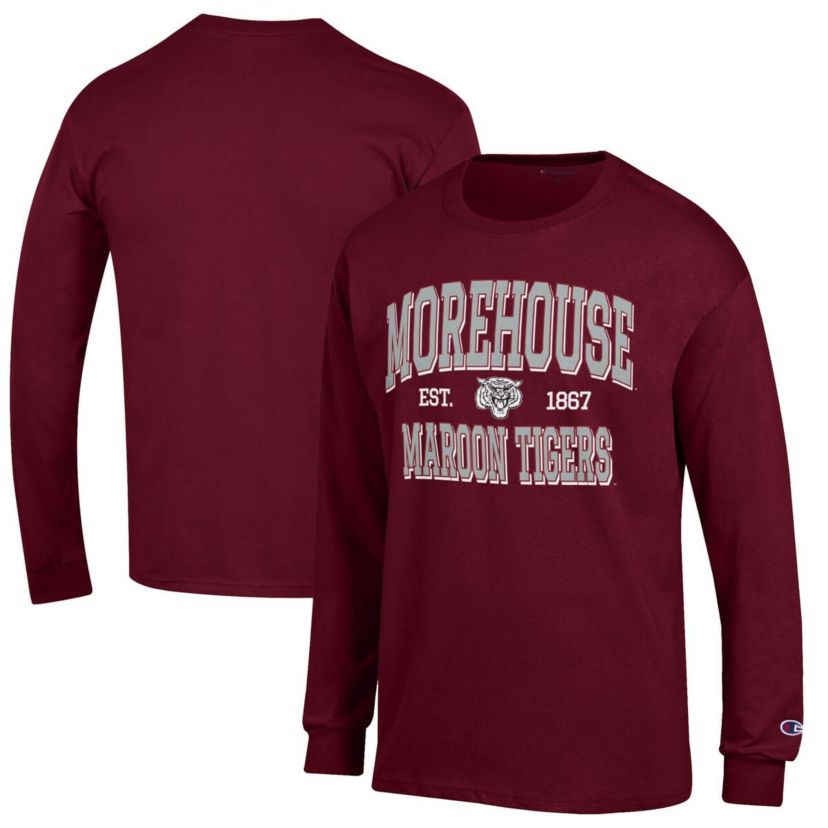 Morehouse Maroon Tigers NCAA Morehouse Tigers Jersey Est. Date Long Sleeve T-Shirt