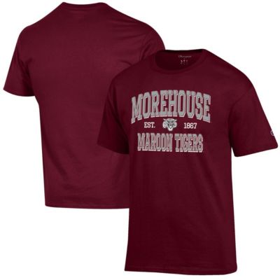 Champion Men's Morehouse Maroon Tigers NCAA Morehouse Tigers Est. Date Jersey T-Shirt