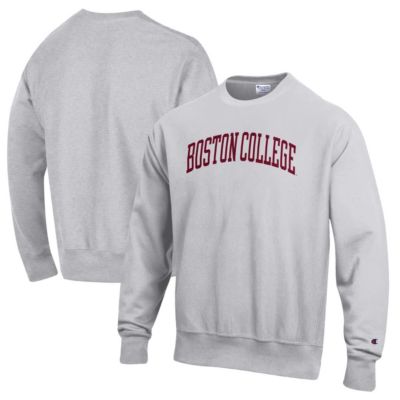 Champion Men's Boston College Eagles NCAA ed Boston NCAA Eagles Reverse Weave Fleece Crewneck Sweatshirt, Gray, 3XL