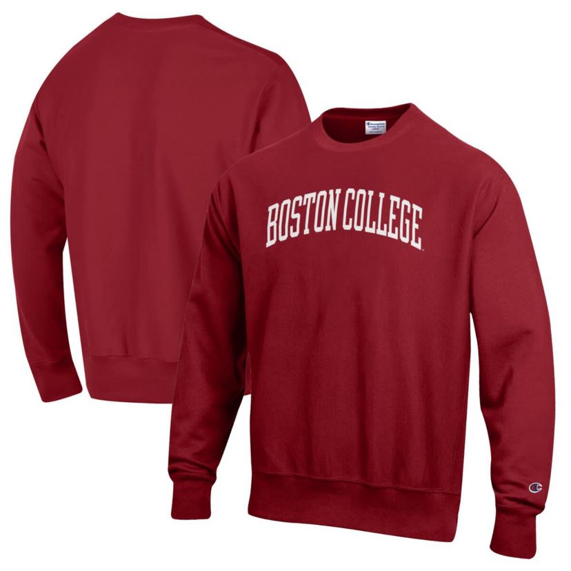 Boston College Eagles NCAA Boston NCAA Eagles Reverse Weave Fleece Crewneck Sweatshirt