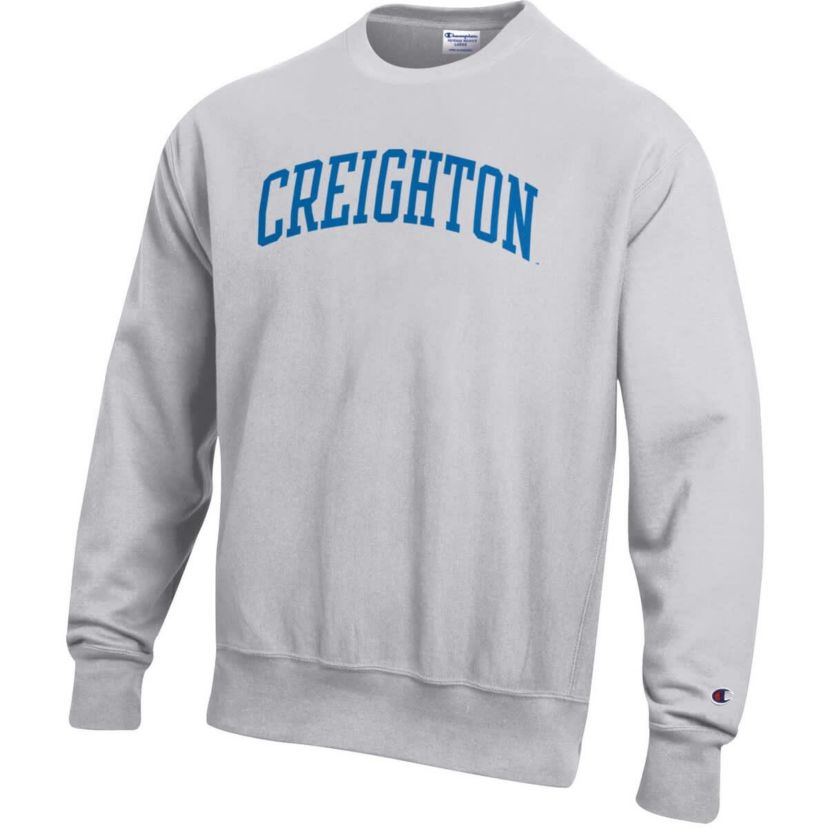 Creighton University Bluejays NCAA ed Creighton Bluejays Reverse Weave Fleece Crewneck Sweatshirt