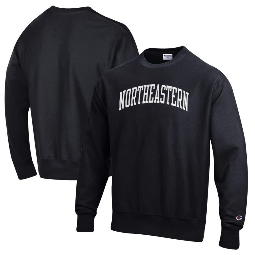 NCAA Northeastern Huskies Reverse Weave Fleece Crewneck Sweatshirt