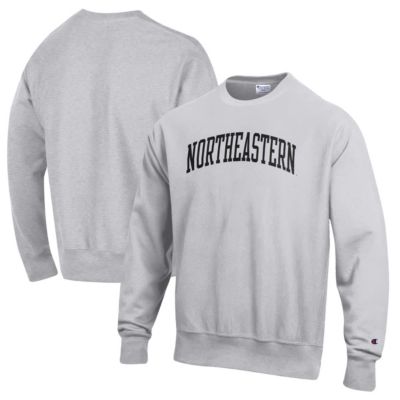 Champion Men's NCAA ed Northeastern Huskies Reverse Weave Fleece Crewneck Sweatshirt, Gray, XS