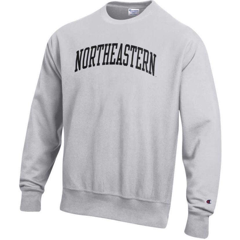 NCAA ed Northeastern Huskies Reverse Weave Fleece Crewneck Sweatshirt