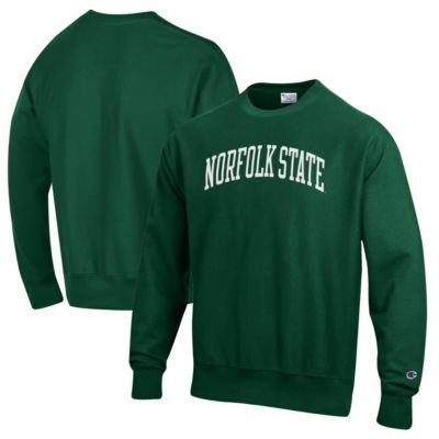 Champion Men's NCAA Norfolk State Spartans Reverse Weave Fleece Crewneck Sweatshirt, Green, 2XL