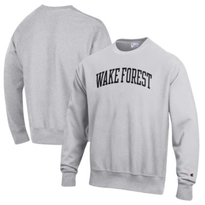 Champion Men's NCAA ed Wake Forest Demon Deacons Reverse Weave Fleece Crewneck Sweatshirt, Gray, Large
