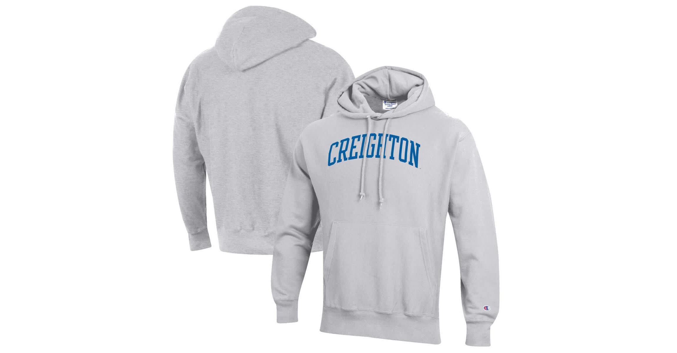 Creighton University Bluejays NCAA ed Creighton Bluejays Reverse Weave Fleece Pullover Hoodie