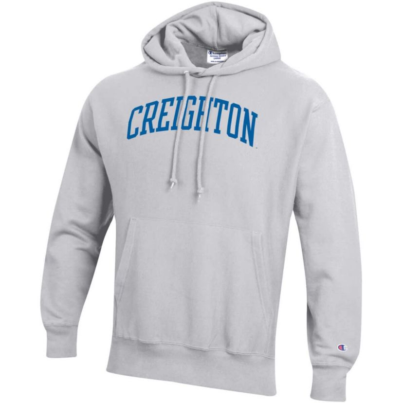 Creighton University Bluejays NCAA ed Creighton Bluejays Reverse Weave Fleece Pullover Hoodie