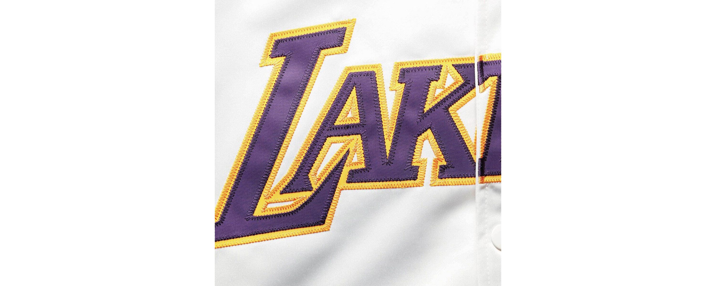 NBA Los Angeles Lakers Big & Tall Hardwood Classics Raglan Satin Full-Snap Jacket