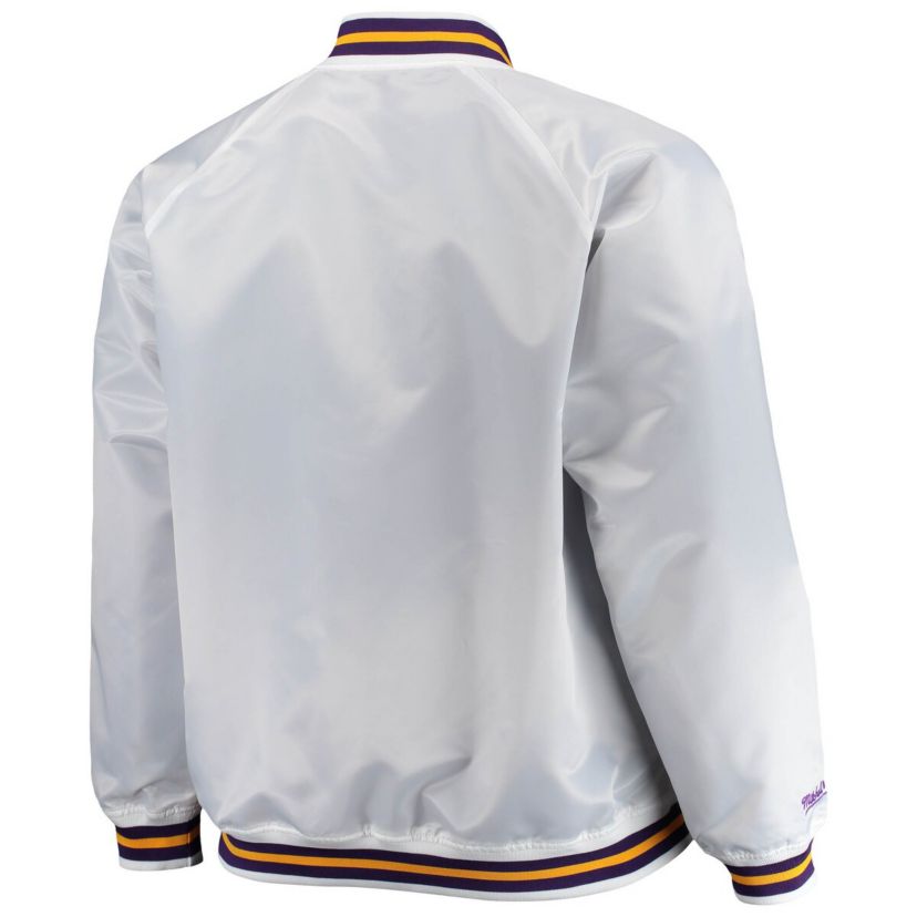 NBA Los Angeles Lakers Big & Tall Hardwood Classics Raglan Satin Full-Snap Jacket