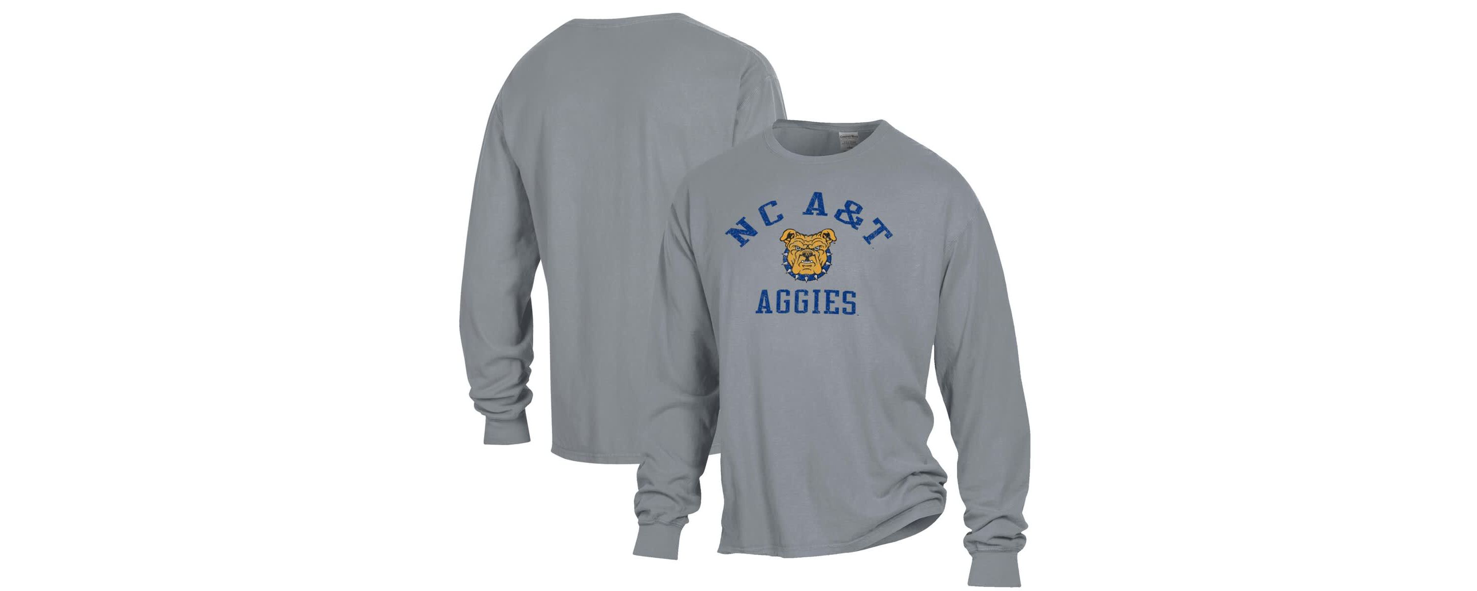 NC A&T Aggies NCAA North Carolina A&T Aggies Garment Dyed Long Sleeve T-Shirt