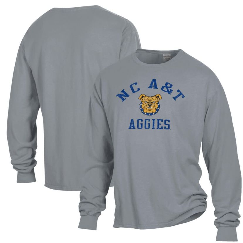 NC A&T Aggies NCAA North Carolina A&T Aggies Garment Dyed Long Sleeve T-Shirt
