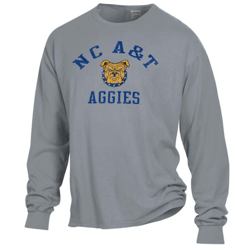 NC A&T Aggies NCAA North Carolina A&T Aggies Garment Dyed Long Sleeve T-Shirt