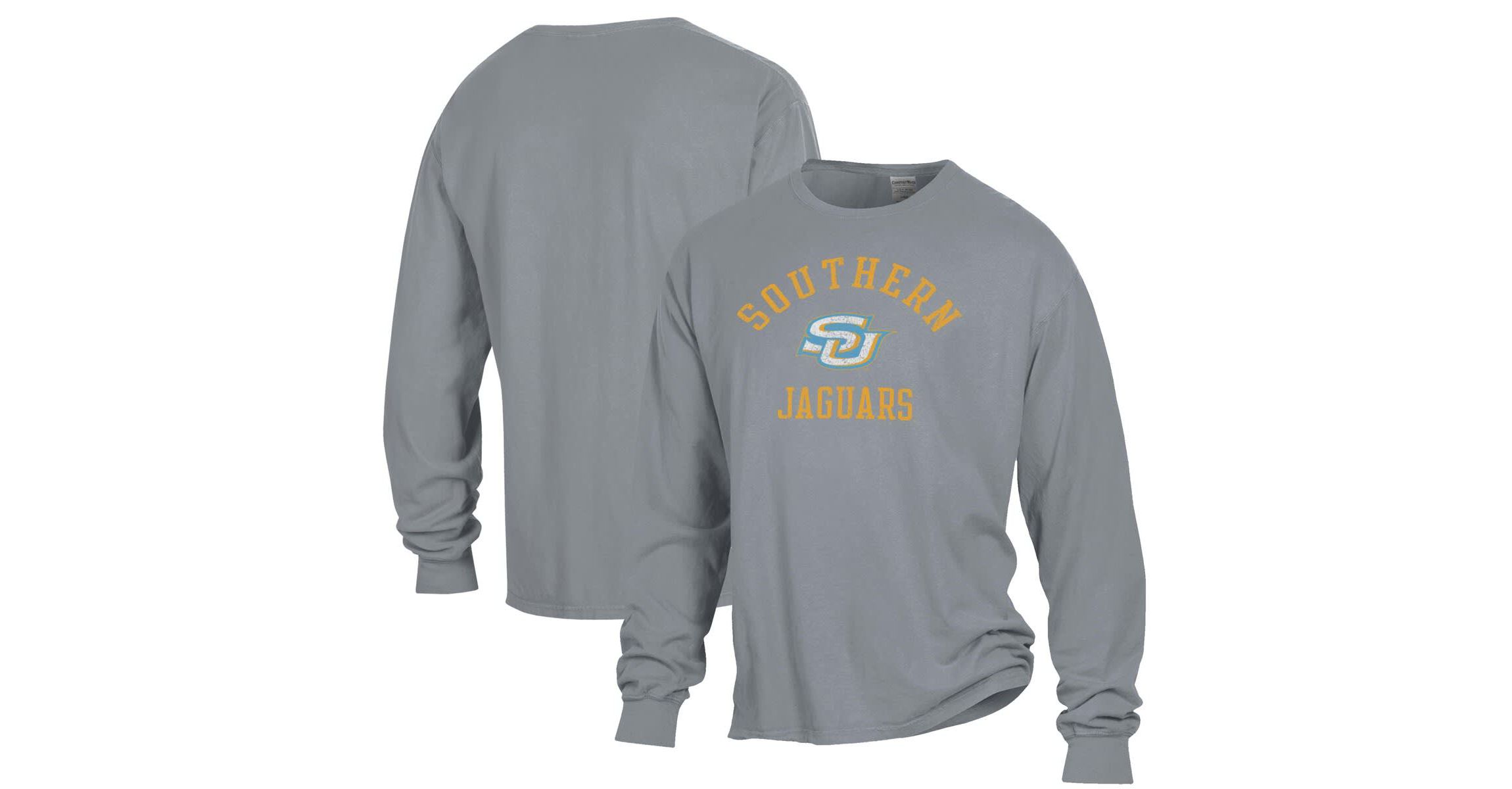 NCAA Southern University Jaguars Garment Dyed Long Sleeve T-Shirt