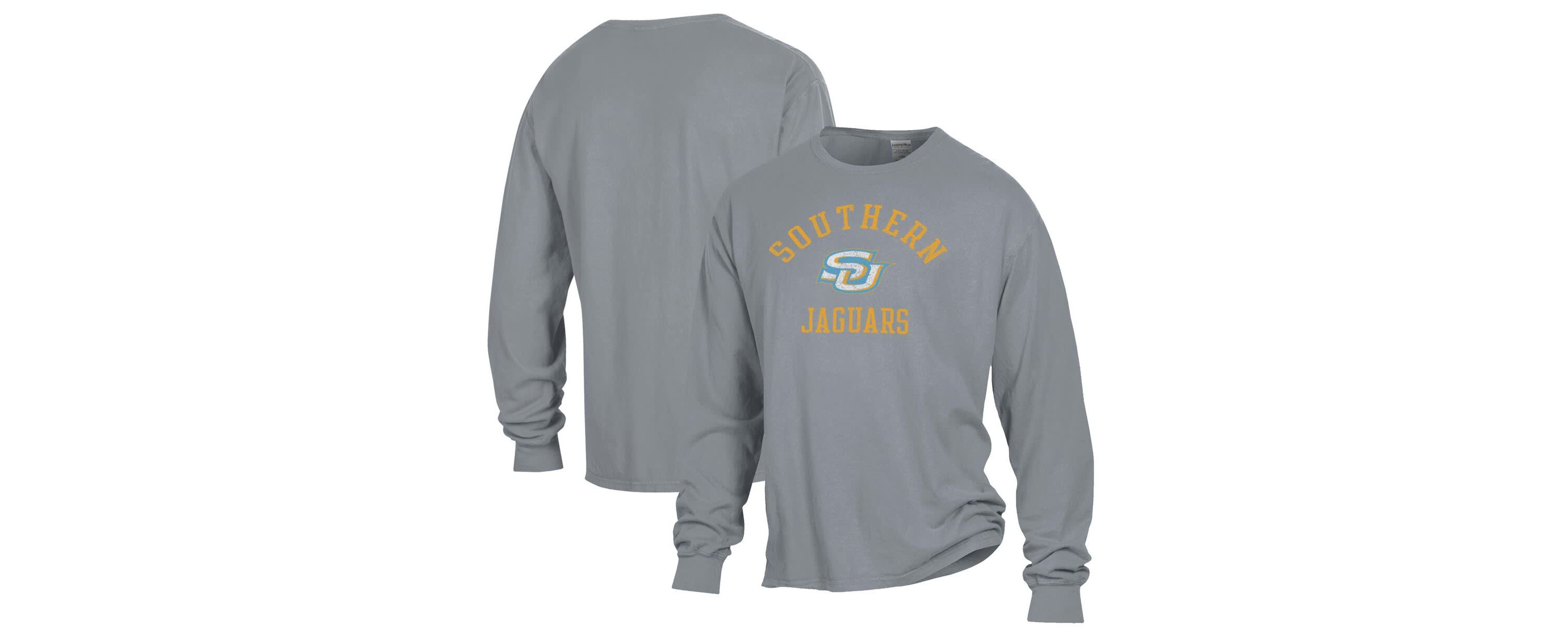 NCAA Southern University Jaguars Garment Dyed Long Sleeve T-Shirt