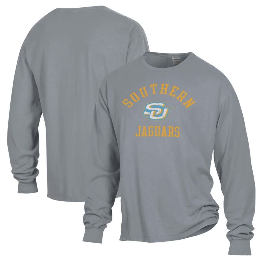 NCAA Southern University Jaguars Garment Dyed Long Sleeve T-Shirt