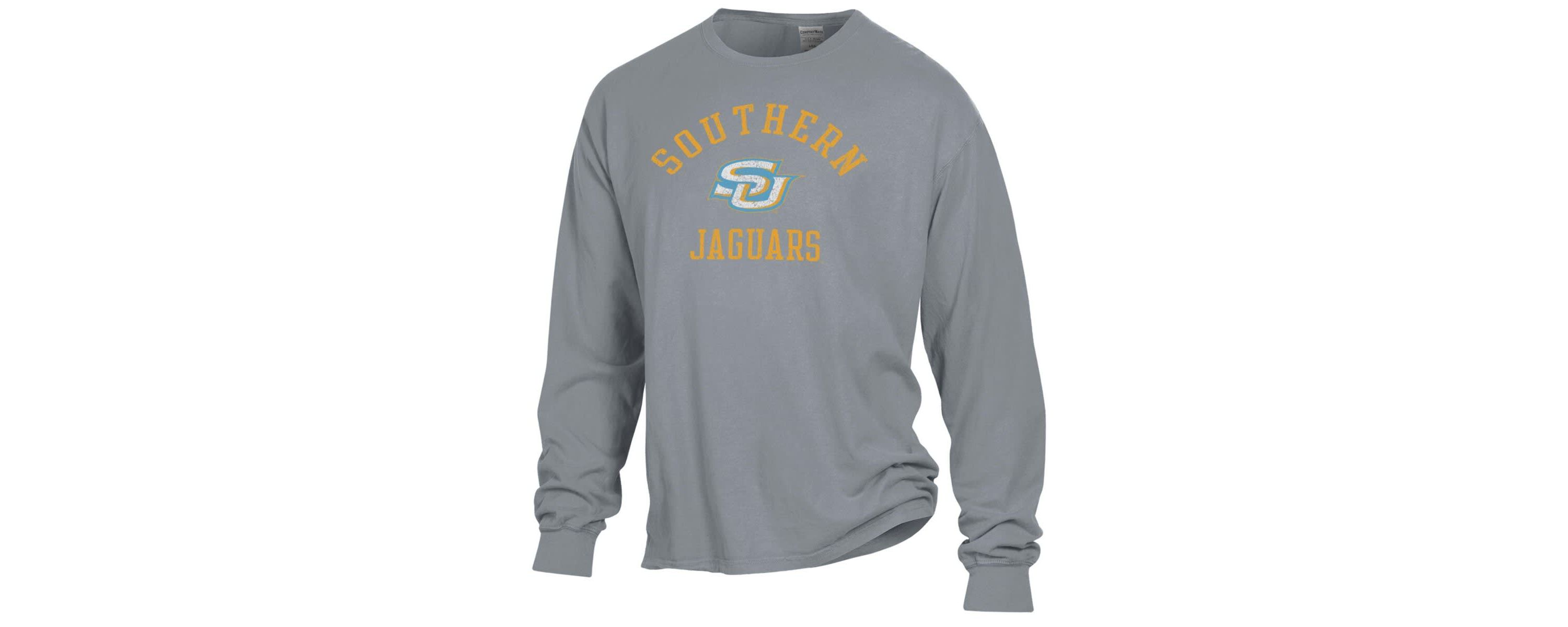 NCAA Southern University Jaguars Garment Dyed Long Sleeve T-Shirt