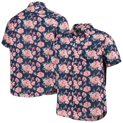 MLB Atlanta Braves Floral Linen Button-Up Shirt