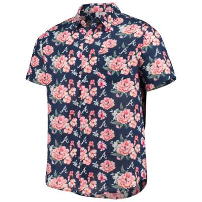 MLB Atlanta Braves Floral Linen Button-Up Shirt