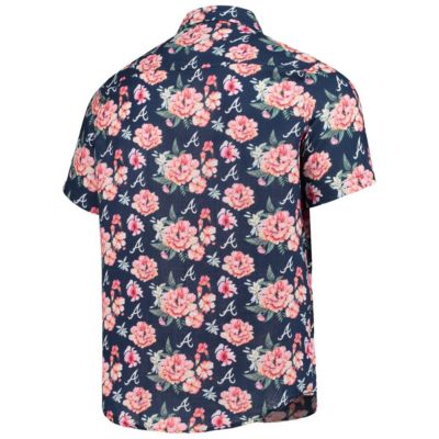 MLB Atlanta Braves Floral Linen Button-Up Shirt