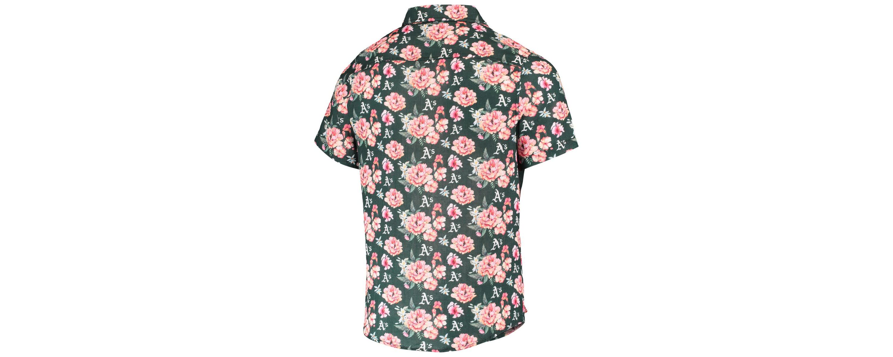 Oakland Athletics MLB Athletics Floral Linen Button-Up Shirt