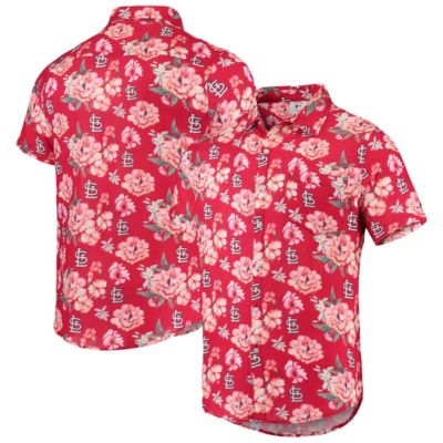 MLB St. Louis Cardinals Floral Linen Button-Up Shirt