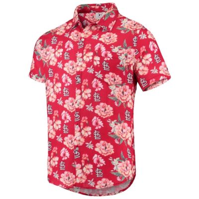 MLB St. Louis Cardinals Floral Linen Button-Up Shirt