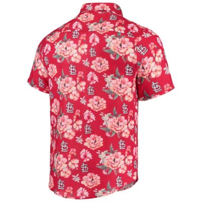 MLB St. Louis Cardinals Floral Linen Button-Up Shirt