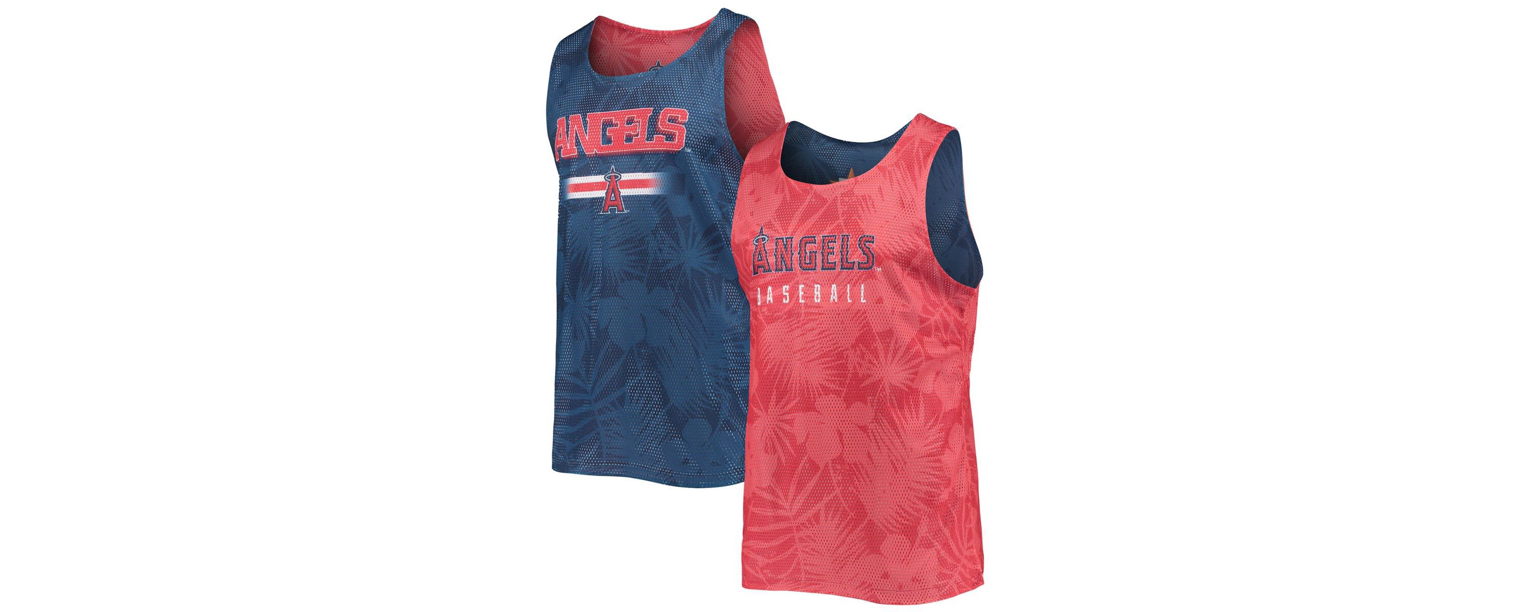 MLB Los Angeles Angels Floral Reversible Mesh Tank Top
