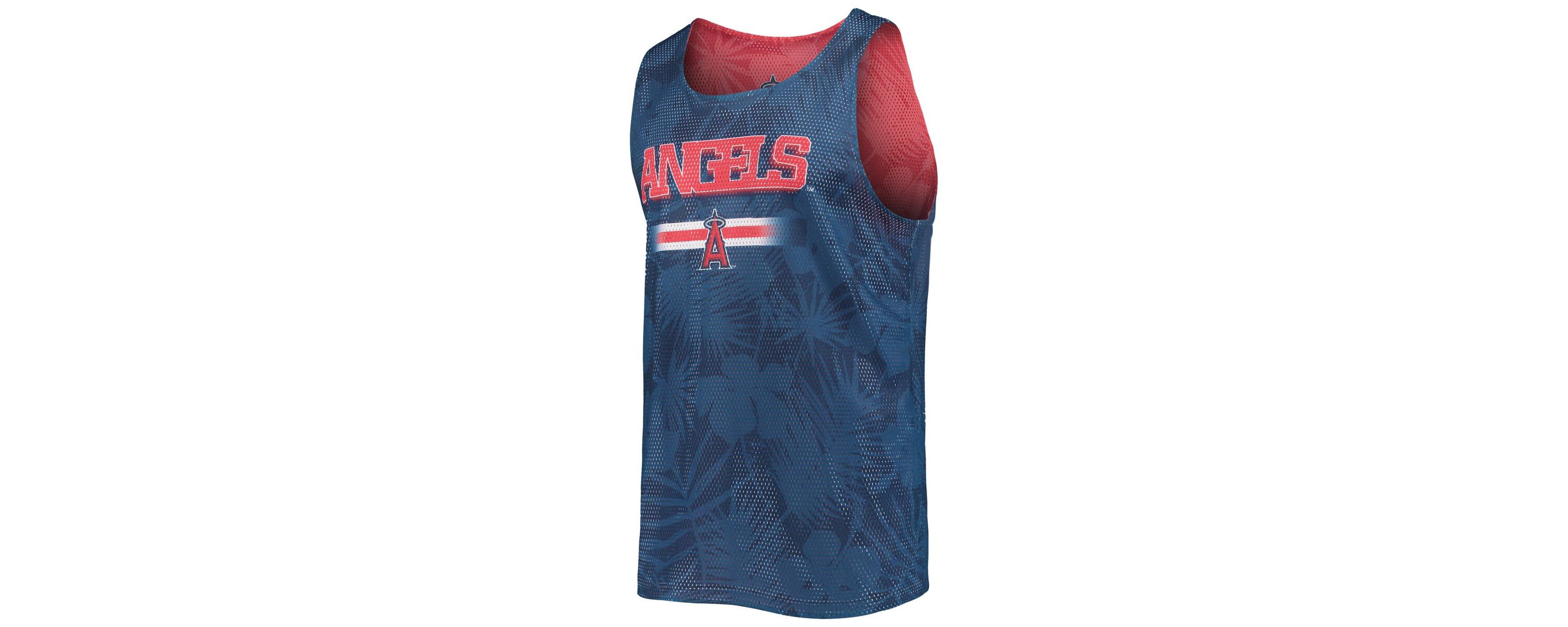 MLB Los Angeles Angels Floral Reversible Mesh Tank Top
