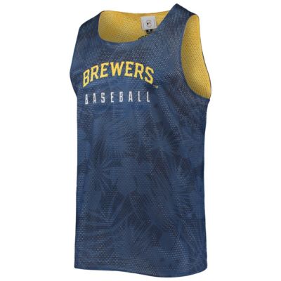 MLB Milwaukee Brewers Floral Reversible Mesh Tank Top