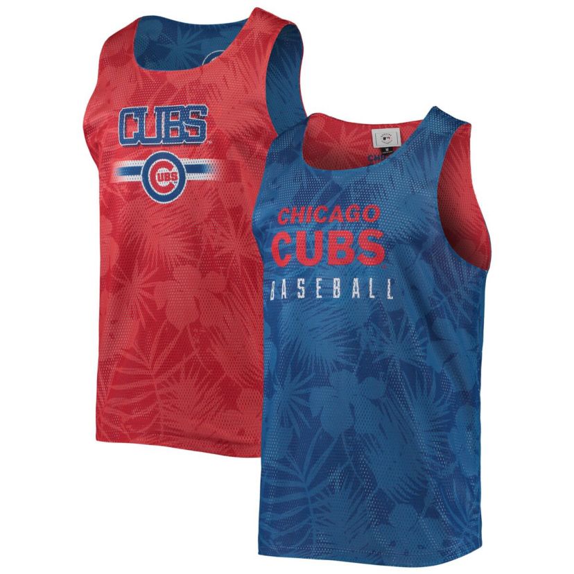 MLB Chicago Cubs Floral Reversible Mesh Tank Top