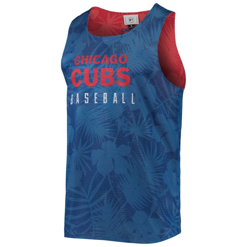MLB Chicago Cubs Floral Reversible Mesh Tank Top