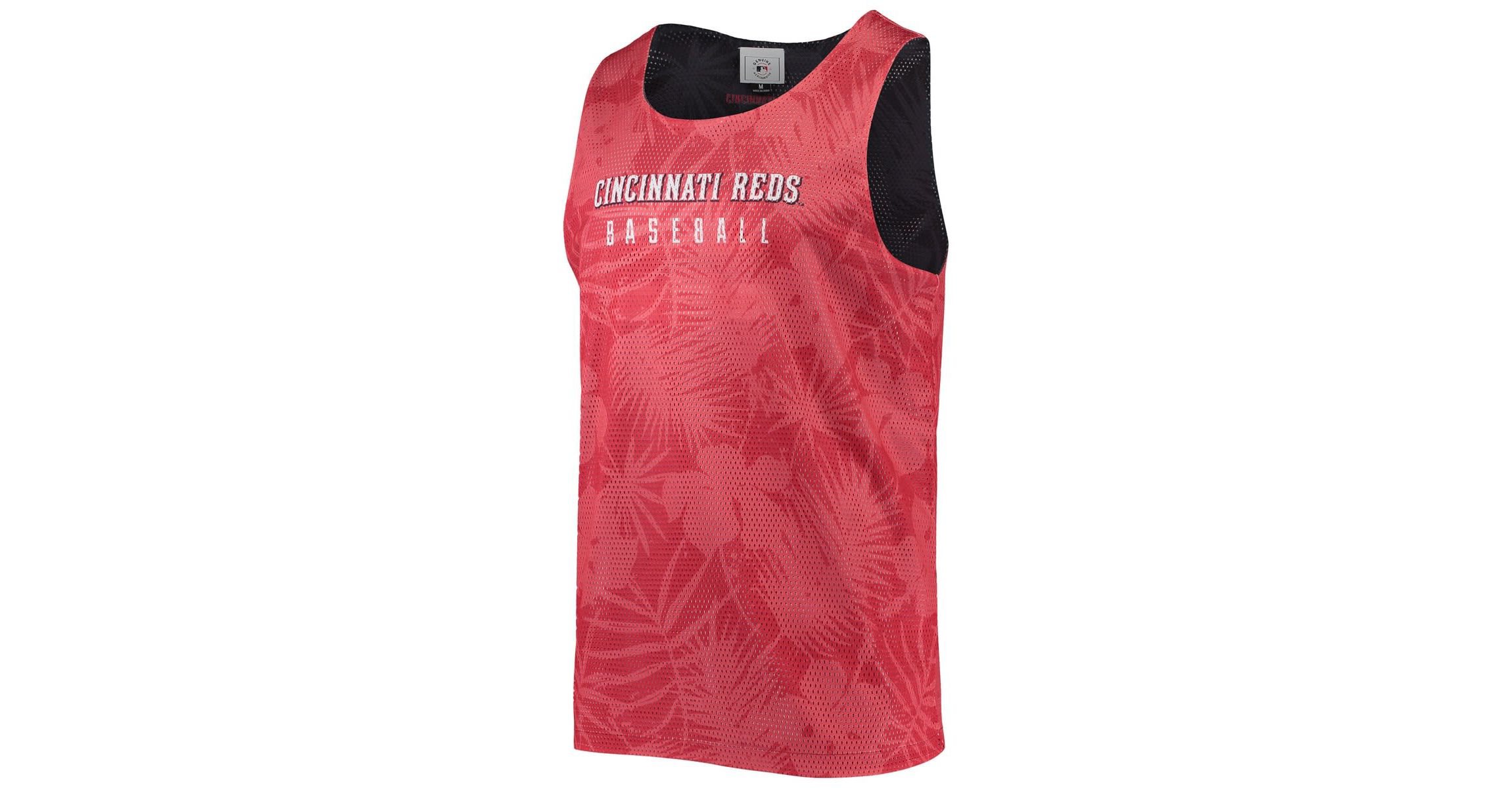 MLB Cincinnati Reds Floral Reversible Mesh Tank Top