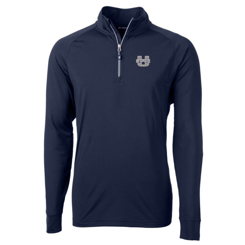 NCAA Utah State Aggies Big & Tall Adapt Eco Knit Quarter-Zip Pullover Jacket