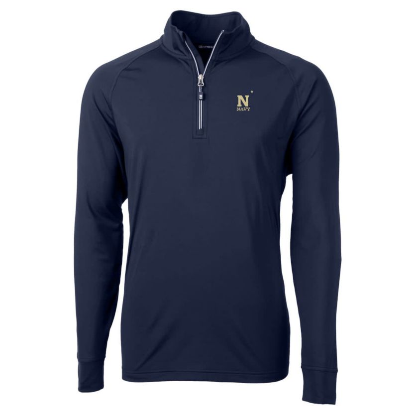 Navy Midshipmen NCAA Midshipmen Big & Tall Adapt Eco Knit Quarter-Zip Pullover Jacket