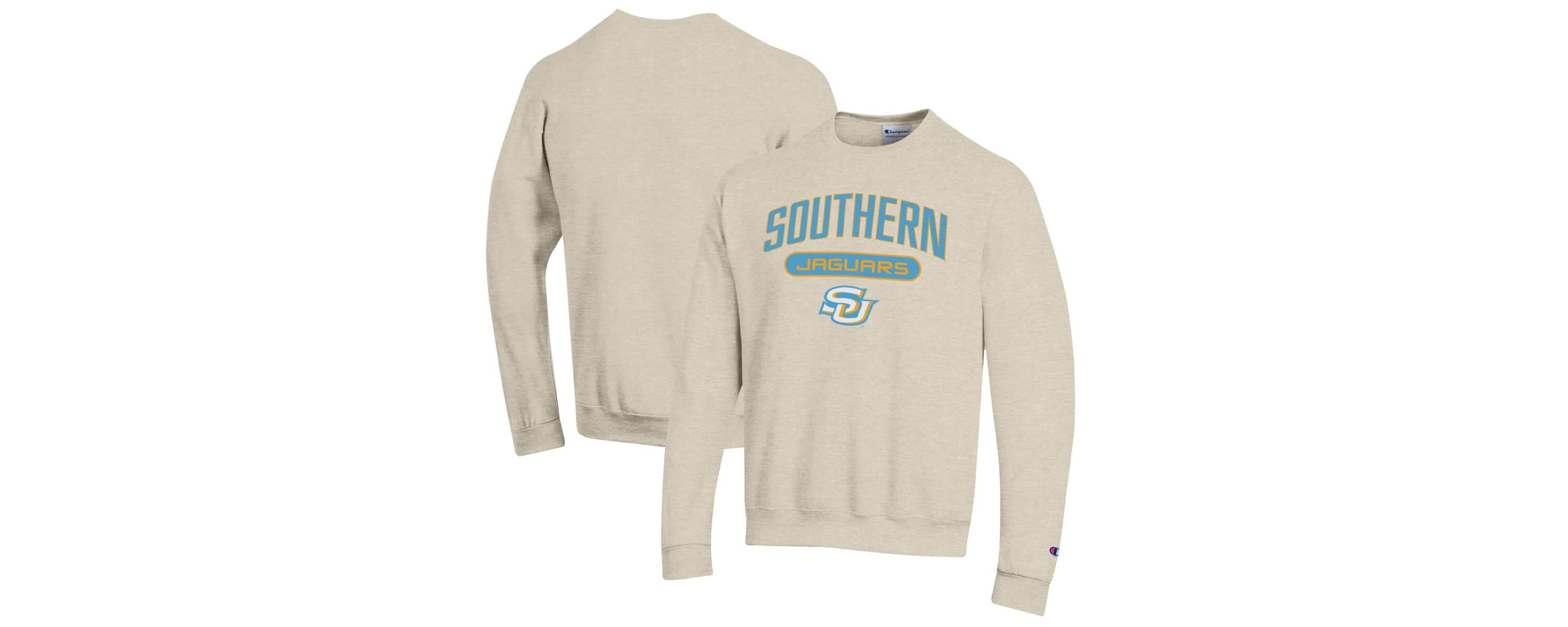 NCAA ed Southern University Jaguars Eco Powerblend Crewneck Sweatshirt