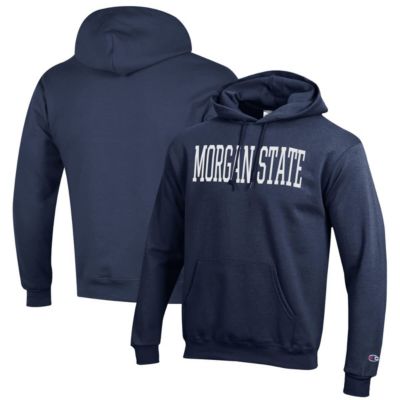 Champion Men's NCAA Morgan State Bears Eco Powerblend Pullover Hoodie, Navy Blue, 2XL
