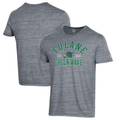 Champion Men's Tulane Green Wave NCAA ed Tulane Wave Ultimate Tri-Blend T-Shirt