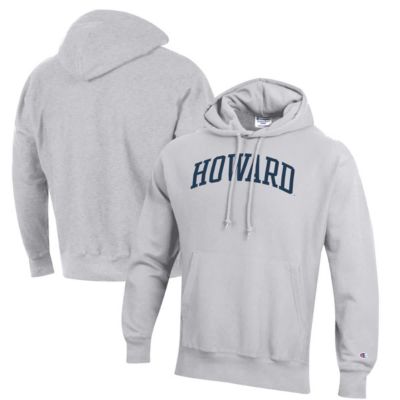 Champion Men's NCAA ed Howard Bison Reverse Weave Fleece Pullover Hoodie, Gray, Large