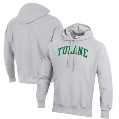 Champion Men's Tulane Green Wave NCAA ed Tulane Wave Reverse Weave Fleece Pullover Hoodie