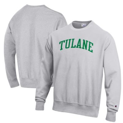 Champion Men's Tulane Green Wave NCAA ed Tulane Wave Reverse Weave Fleece Crewneck Sweatshirt