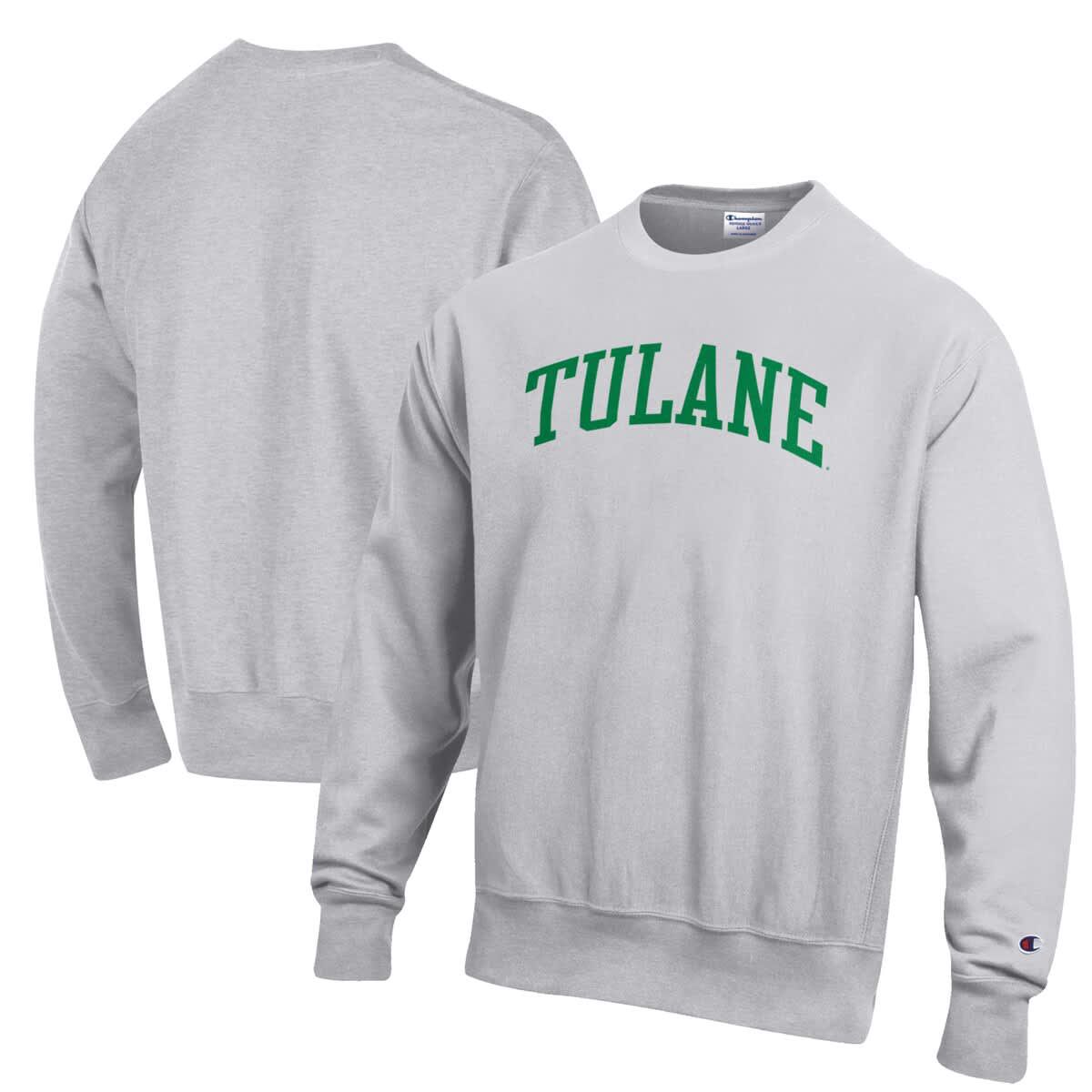 Tulane Green Wave NCAA ed Tulane Wave Reverse Weave Fleece Crewneck Sweatshirt