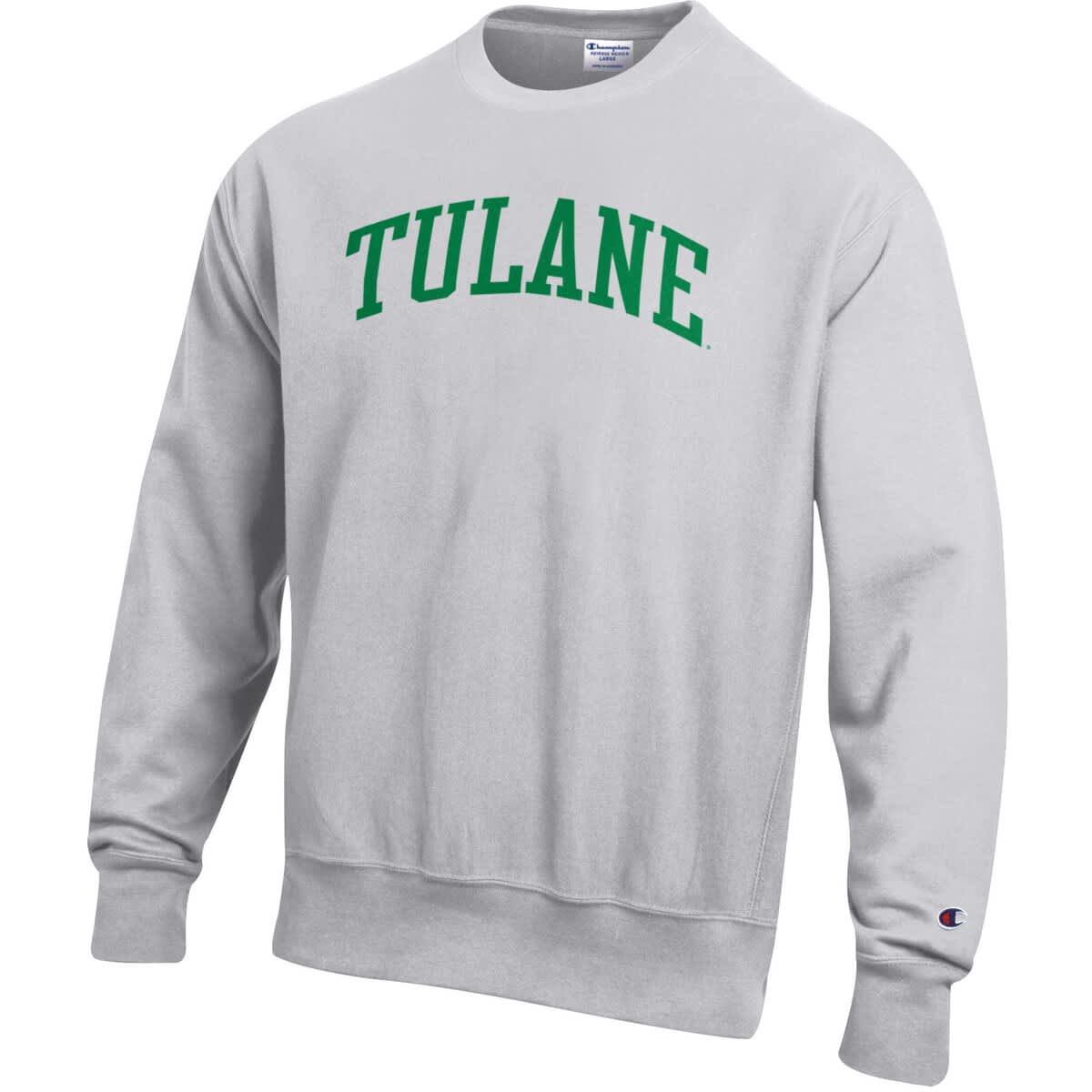 Tulane Green Wave NCAA ed Tulane Wave Reverse Weave Fleece Crewneck Sweatshirt