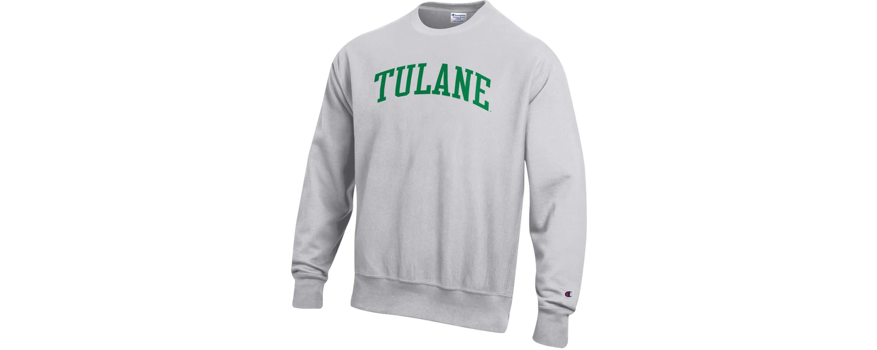 Tulane Green Wave NCAA ed Tulane Wave Reverse Weave Fleece Crewneck Sweatshirt