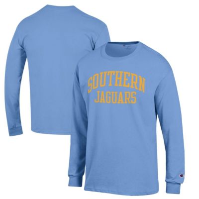 Champion Men's NCAA Light Southern University Jaguars Jersey Long Sleeve T-Shirt