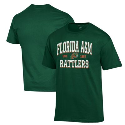 Champion Men's NCAA Florida A&M Rattlers Est. Date Jersey T-Shirt, Green, 3XL
